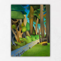 Whimsical Tree Paintings Colorful