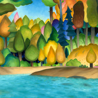 Colourful Spring Tree Paintings