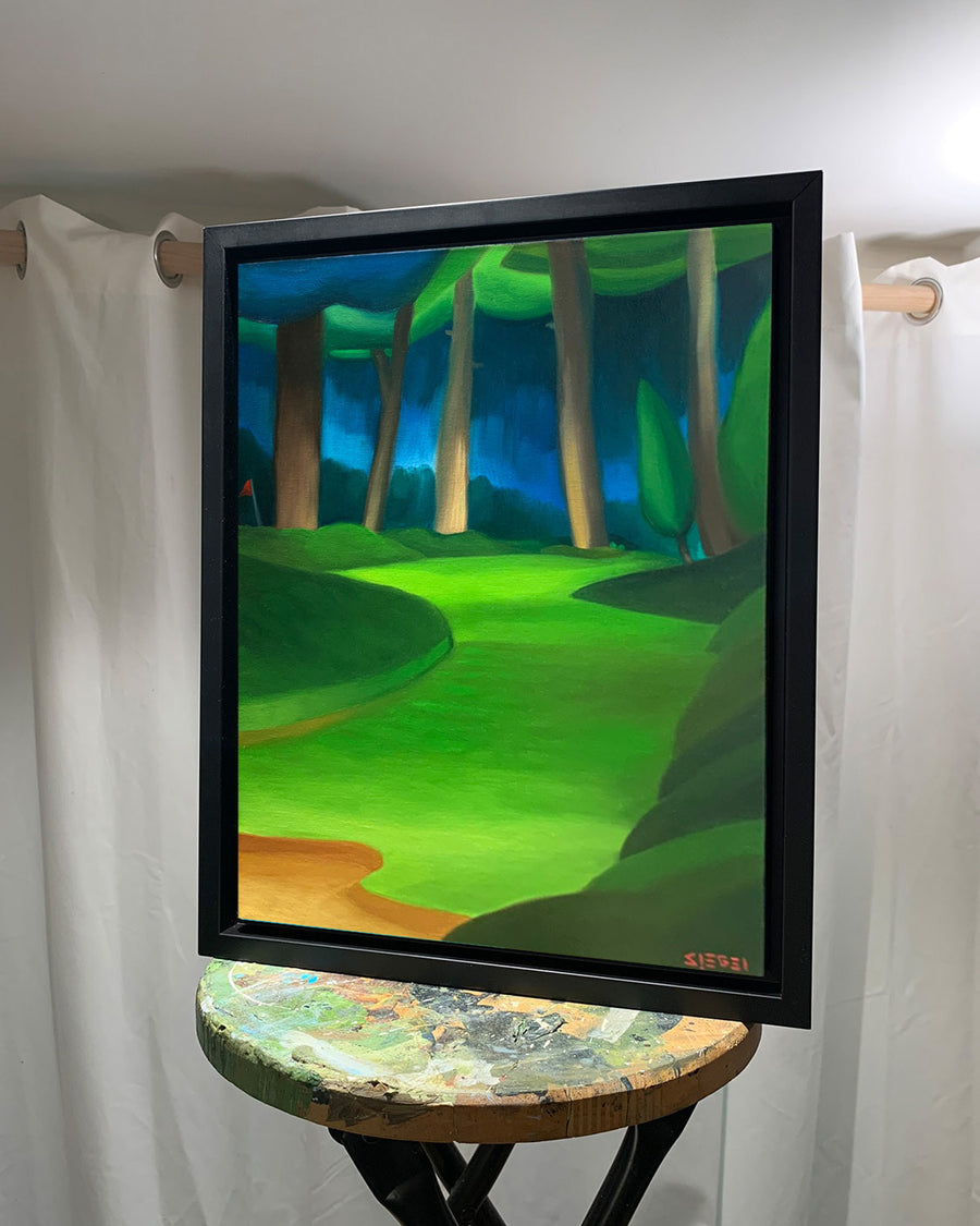 whimsical golf course paintings