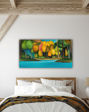 Colorful Fall Lake Paintings