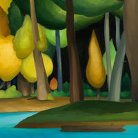 Autumn Tree Painting Lake