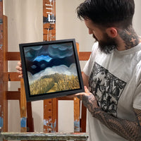 Black Sky with Cloud Paintings