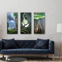 Nature Triptych paintings