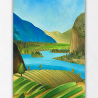 Vaseux Lake vineyard paintings