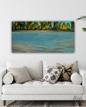 Pacific Northwest Island Cove Painting