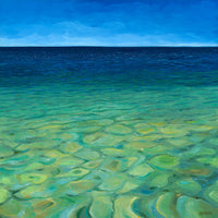 Seascape painting clear waters