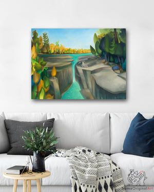 Spillway Gorge Waterfall Painting