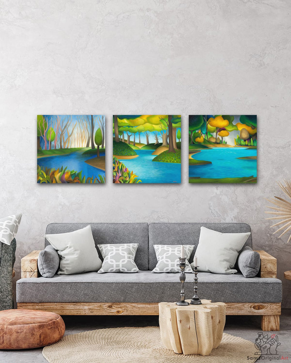 The Cove Trilogy | Pacific Northwest Triptych | Canvas Prints