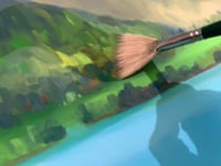 Vaseux Lake Vineyards Painting