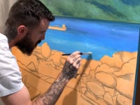 Vancouver paintings with freighter video
