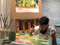 Bright Colorful Tree Paintings Vancouver