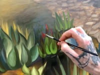 Painting succulents and flowers