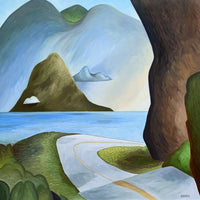 Sea to Sky highway painting Anvil Island
