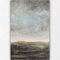 Grey and White Abstract Paintings