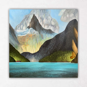 Desolation Sound painting with Mount Denman