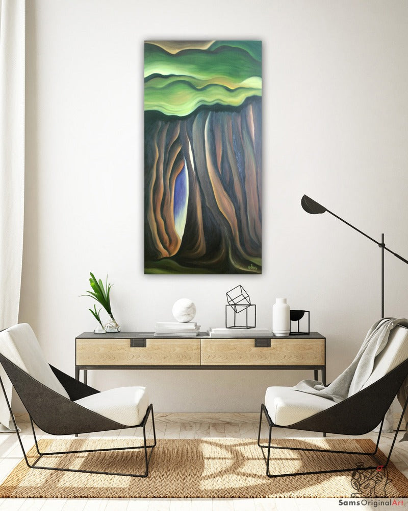 Enchanted Forest Abstract Wall Art Beautifully Painted Modern