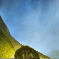 Sunlight Glowing behind Island Paintings West Coast