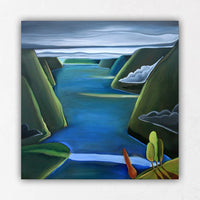 Howe Sound Artwork with Clouds