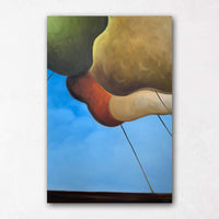 Whimsical Surreal Tree Painting with Bright Colours