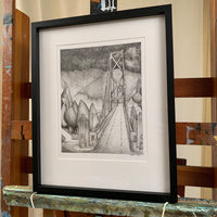 Lions Gate Bridge Framed Sketch
