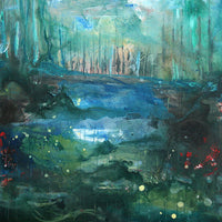 Green Forest Abstract Paintings Vancouver
