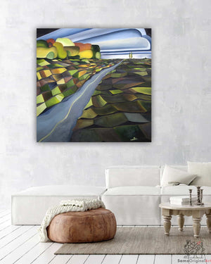 Geometric Landscape Paintings Vancouver