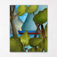 Vancouver Freighter Paintings with Trees