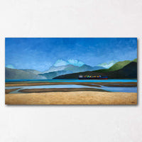 Spanish Banks Beach Painting with Freighters