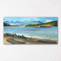 Spanish Banks Beach Painting with Colorful Rocks