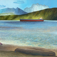Vancouver Beach Freighter Artist