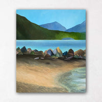 Colorful Rock Paintings Vancouver Beach
