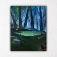 Spooky Forest Painting