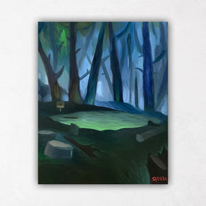 Spooky Forest Painting