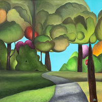 Vancouver Artist with Stop Sign Painting