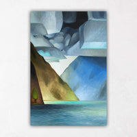 Pacific Northwest Inlet Paintings with Clouds