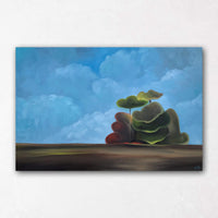Glowing Tree Paintings with Happy Clouds