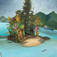 Tree Island Colourful Paintings