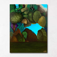 Bright and colorful tree paintings