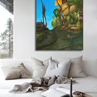 Forest Paintings for Cabins Art Canvas Prints