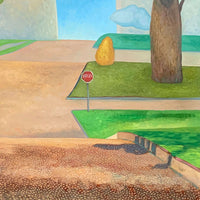 West End Vancouver Painting with Stop Sign