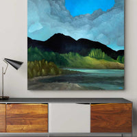 Lake Paintings Modern Decor