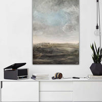 Grey and White Abstract Landscape