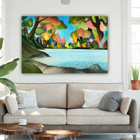 Bright Happy Colorful Landscape Art