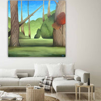 One Red Tree Painting