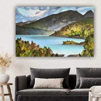 Colorful Tree Vancouver Paintings with Ocean