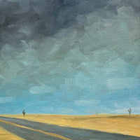 Desert Road Paintings with Storms