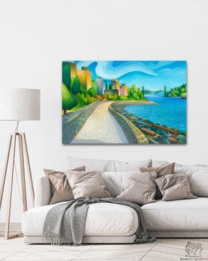 Ambleside Seawall Canvas Art Vancouver