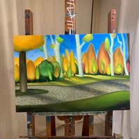 autumn path painting