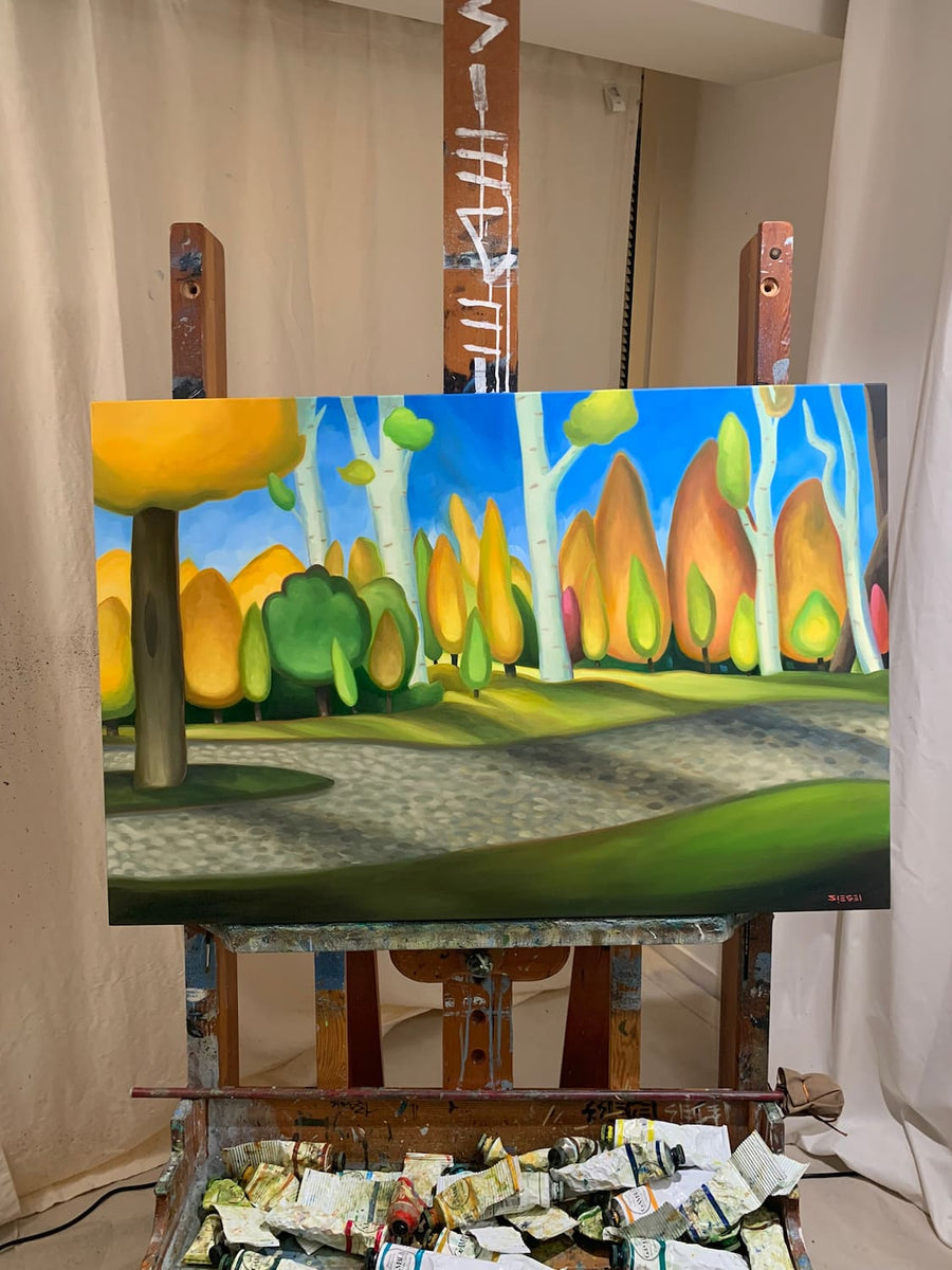 autumn path painting