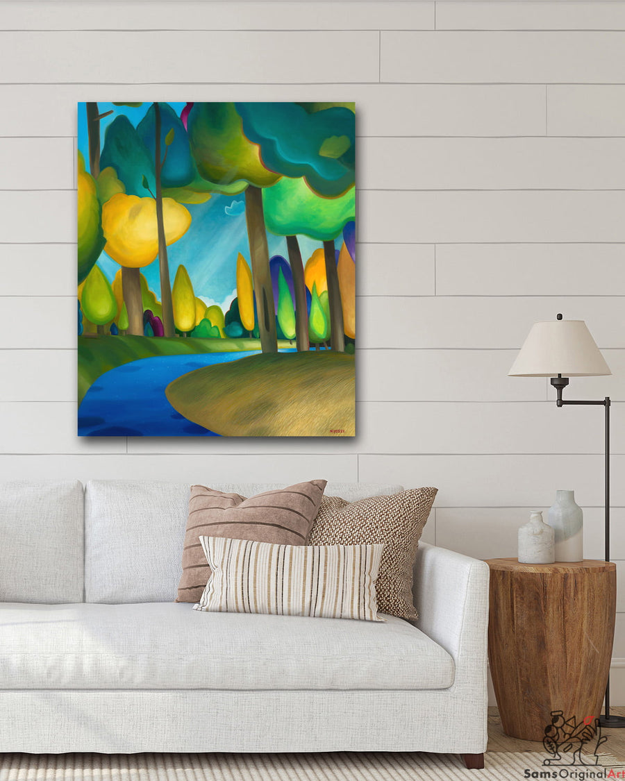 Colorful Canvas Prints with Trees